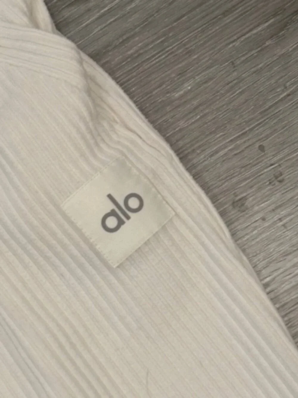 Alo Yoga Muse Sweatpants Womens S Ivory Ribbed Jogger Drawstring Stretch